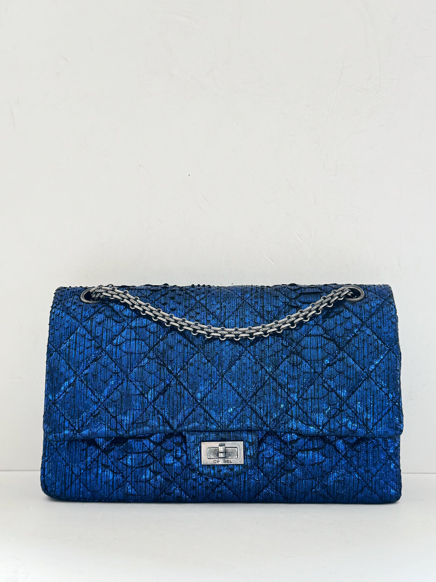 Chanel Electric Blue Python 2.55