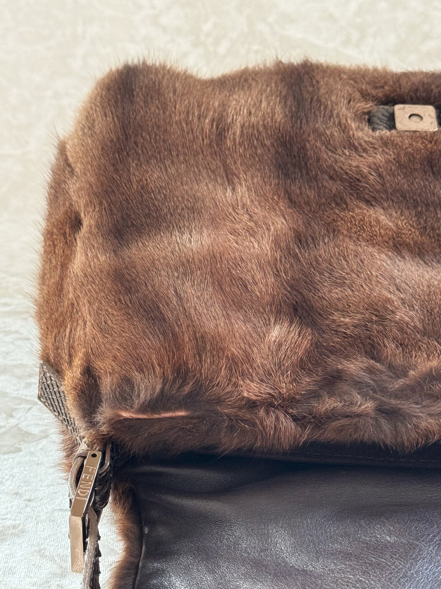 Fendi Brown Fur Mamma Baguette