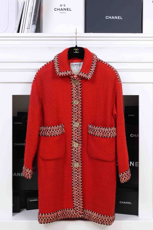 Vintage Chanel 90‘s Runway Red Coat