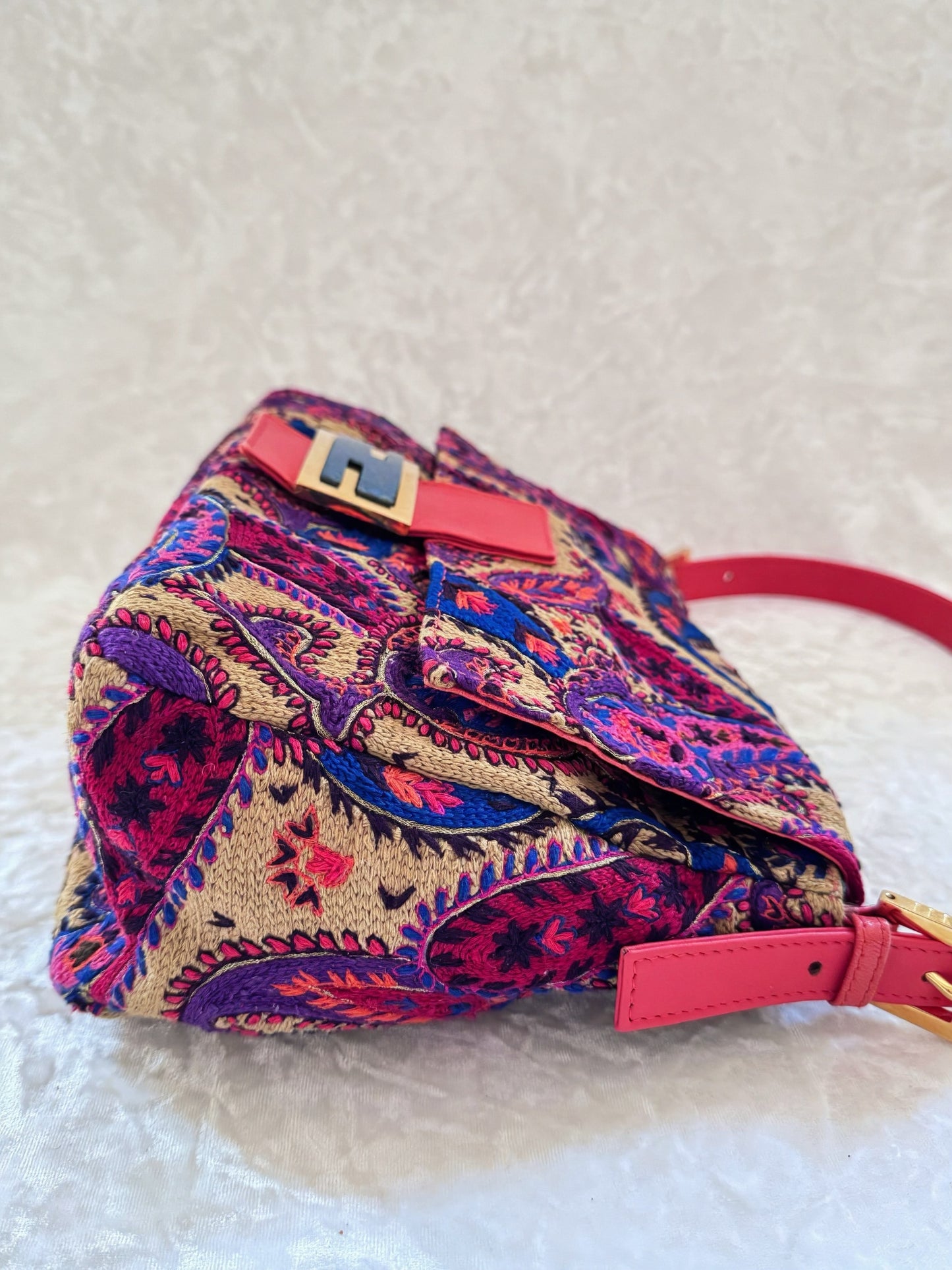 Fendi Paisley Printed Baguette