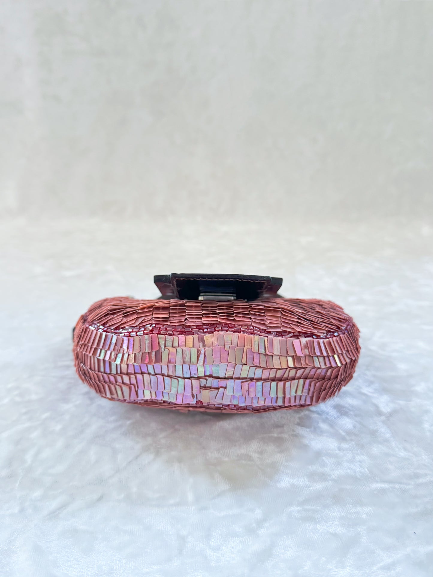 Fendi Pink Sequins Croissant ￼