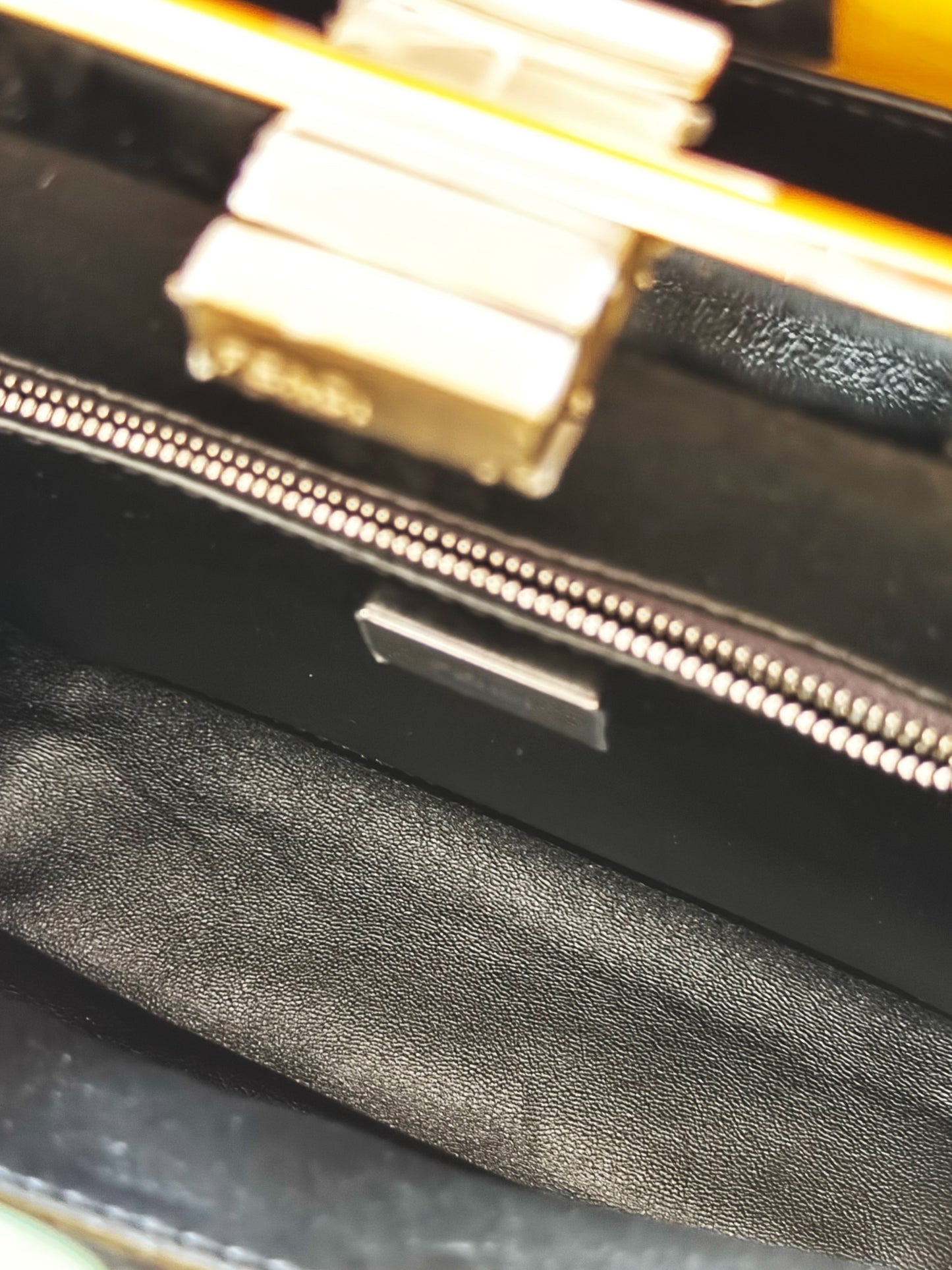 Fendi Yellow Wool Mini Peekaboo