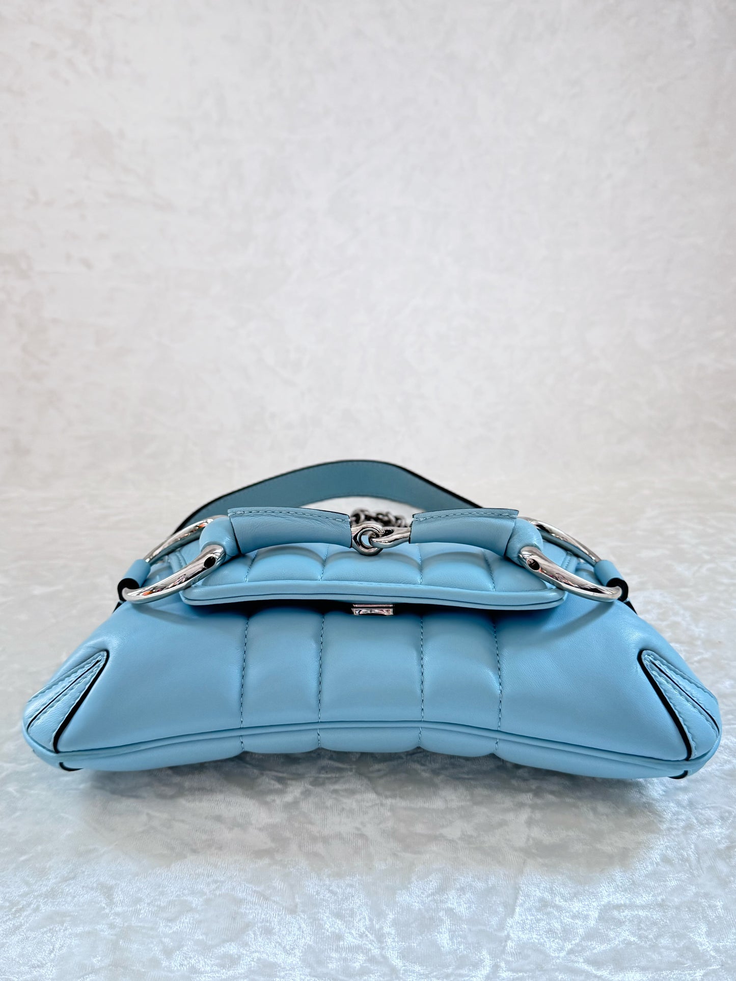 Gucci Sky Blue Mini Horsebit Chain