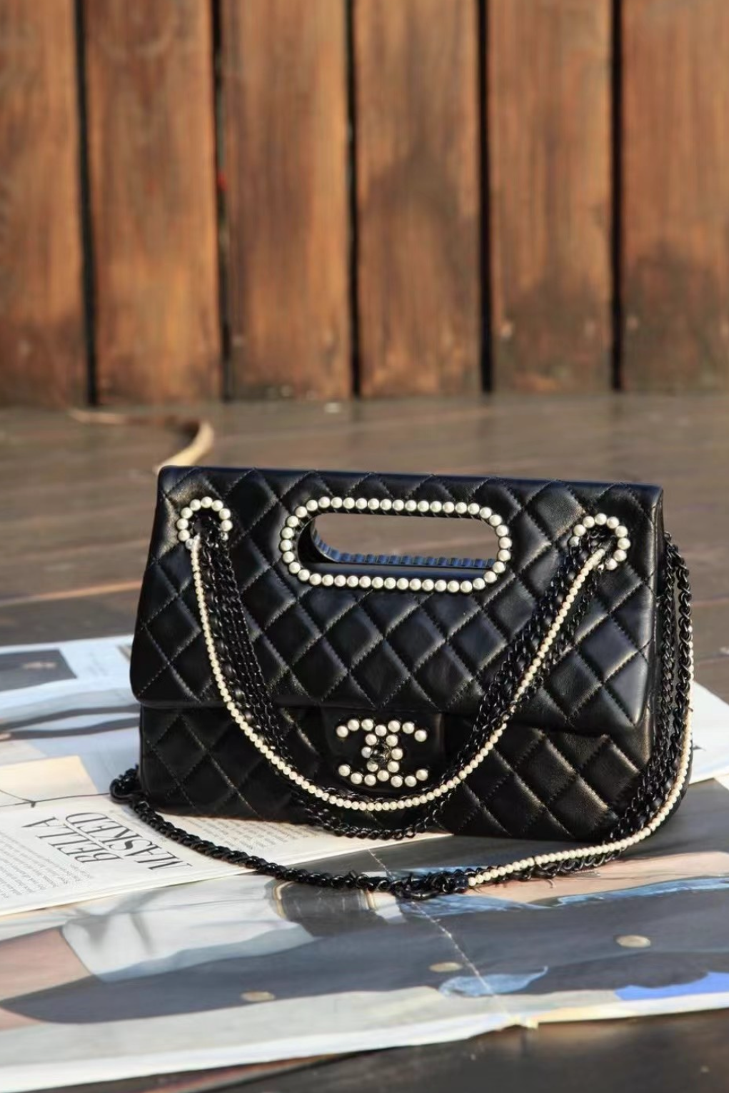 Chanel 23Pre-Fall Pearl Chain Flap Bag