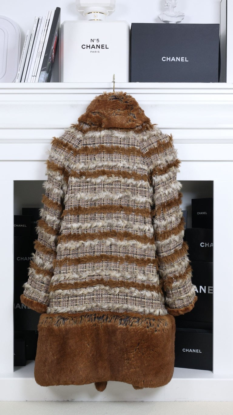 Chanel 10AW Runway Faux Fur Coat