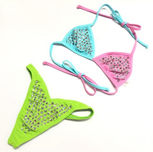 Vintage Chanel 1995 Rhinestone Bikini