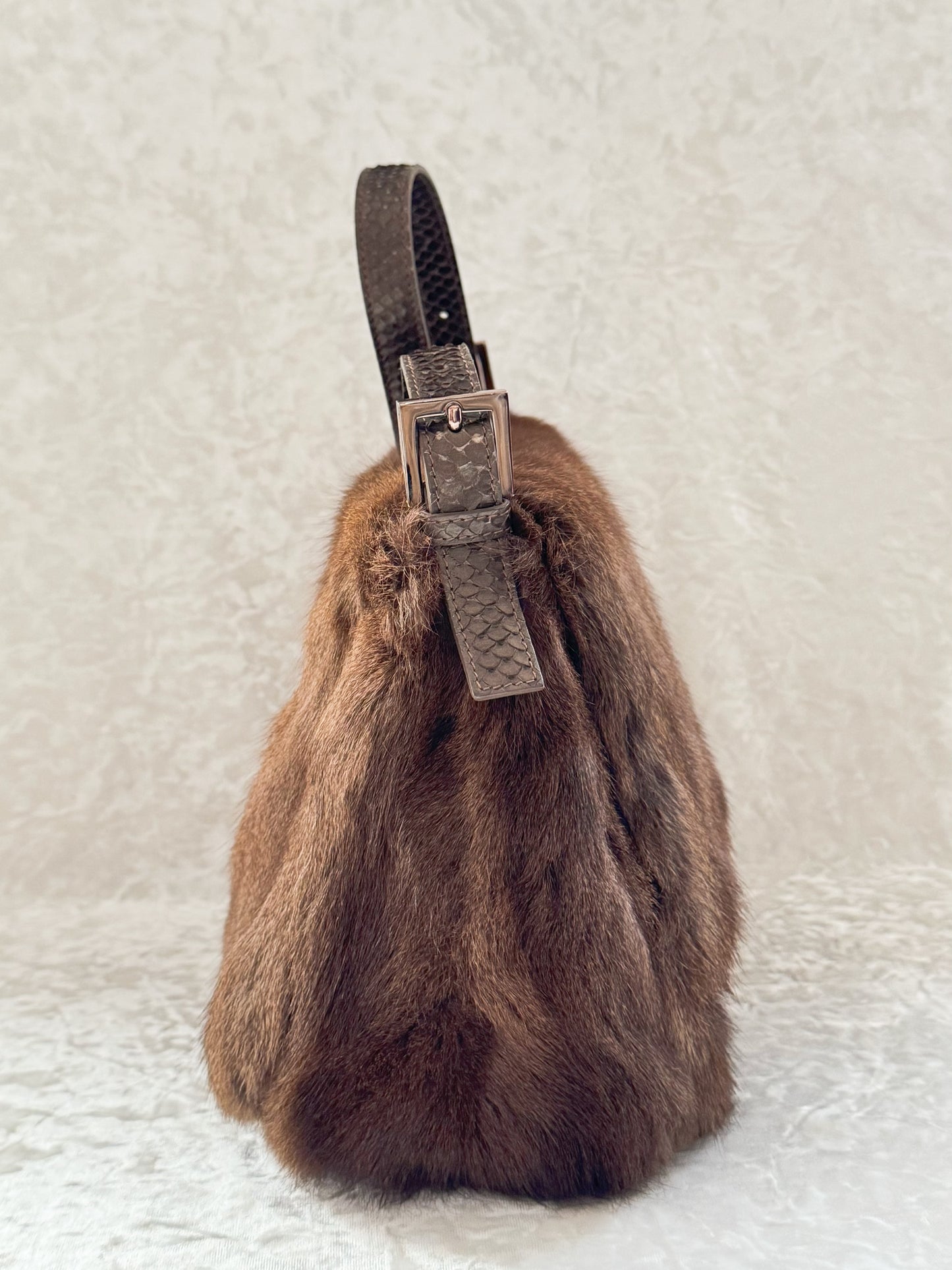 Fendi Brown Fur Mamma Baguette