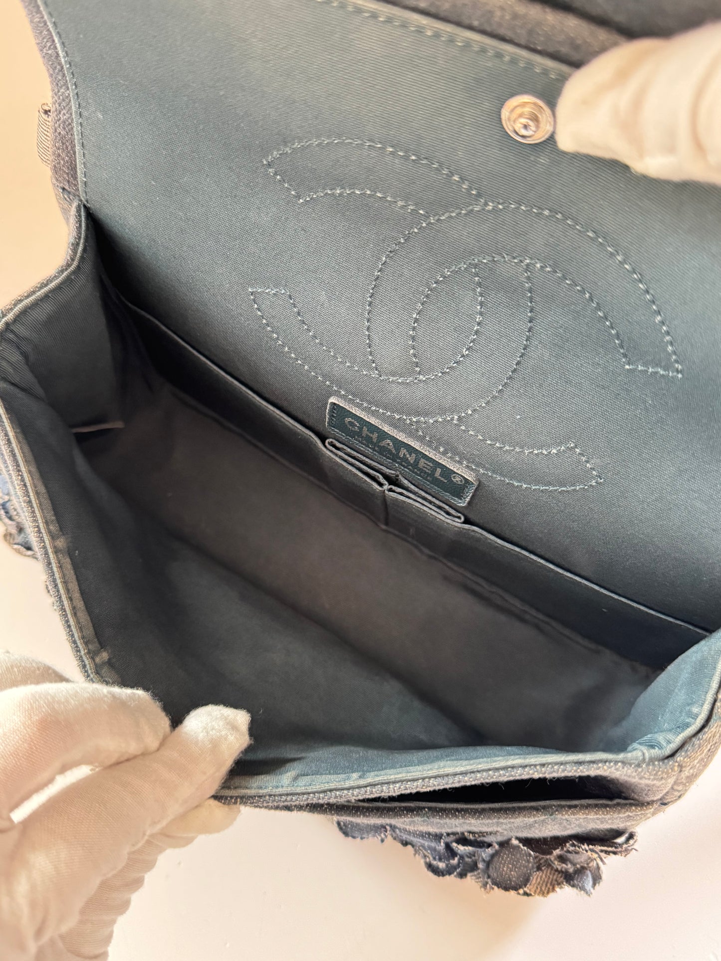 Chanel Denim Camellia 2.55