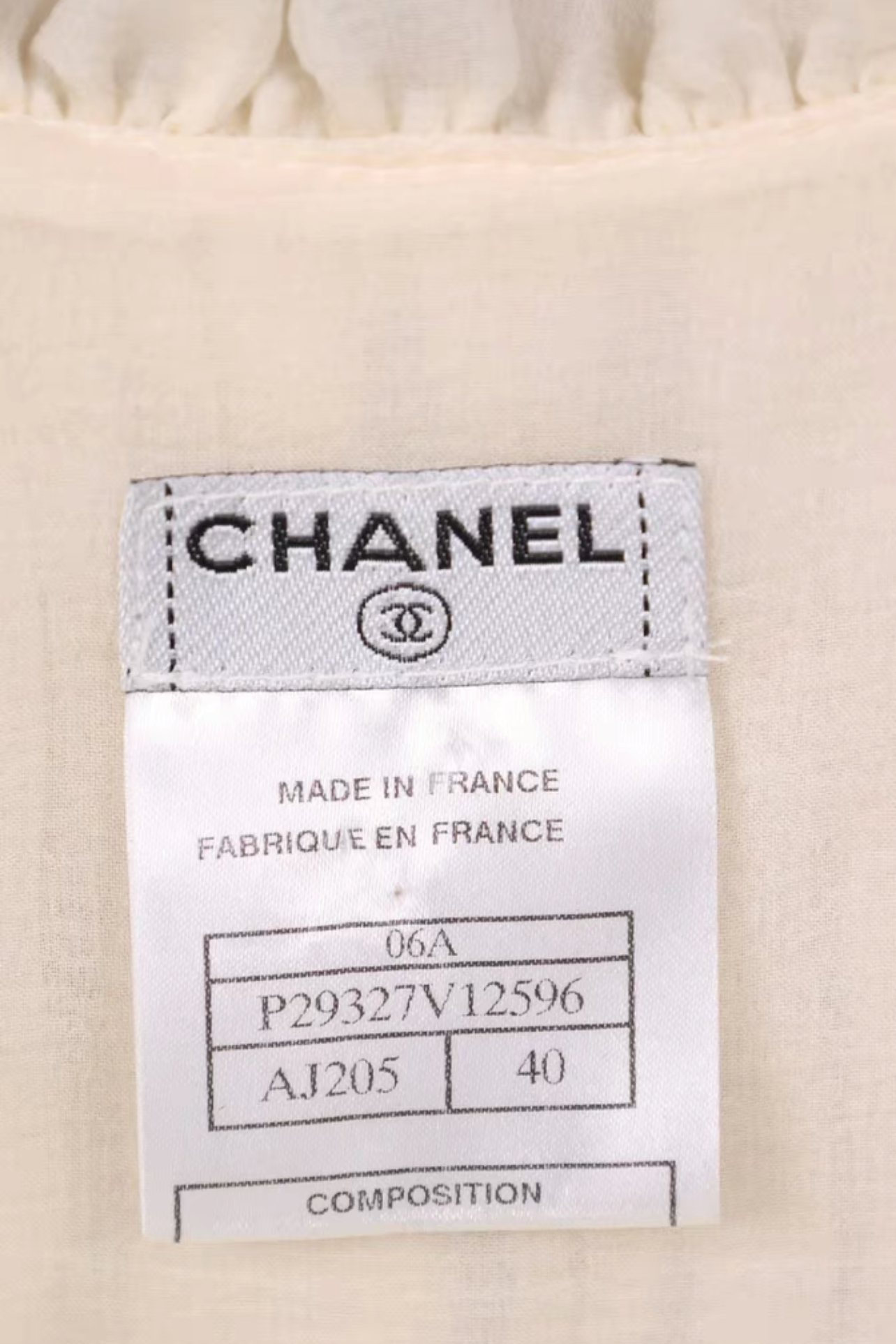 Chanel 06A Folded Silk Top