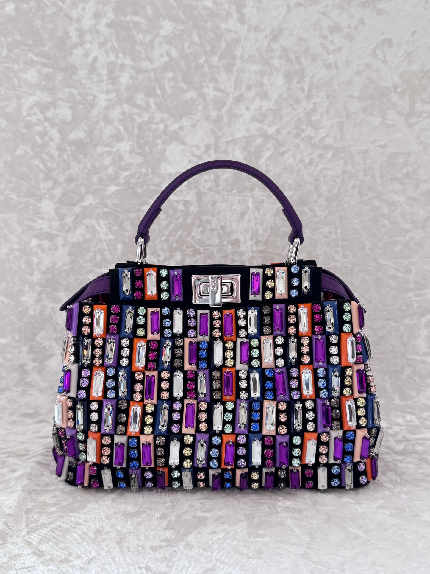 Fendi Multi Color Rhinestones Peekaboo