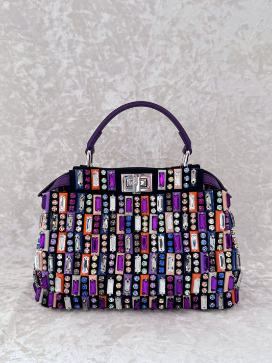 Fendi Multi Color Rhinestones Peekaboo
