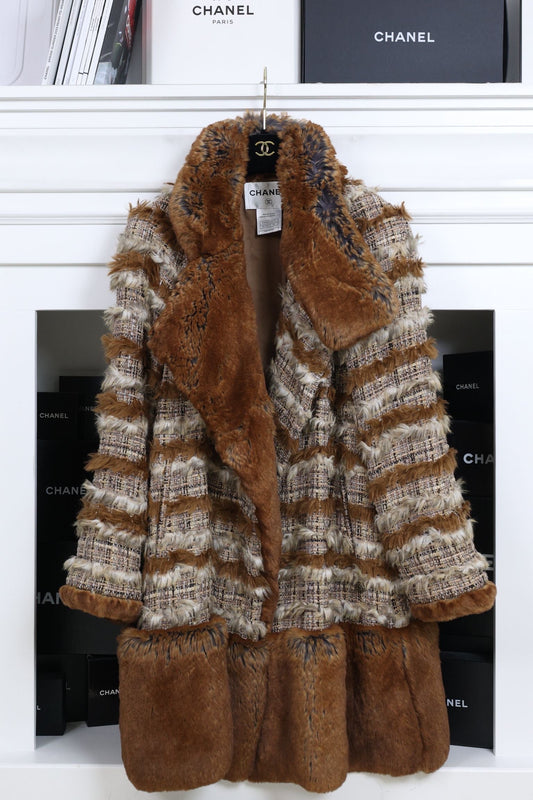 Chanel 10AW Runway Faux Fur Coat