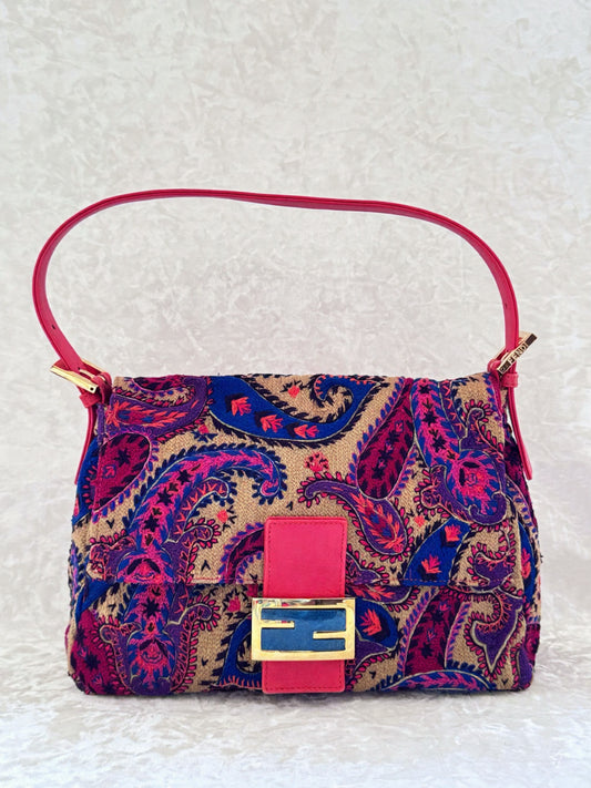Fendi Paisley Printed Baguette