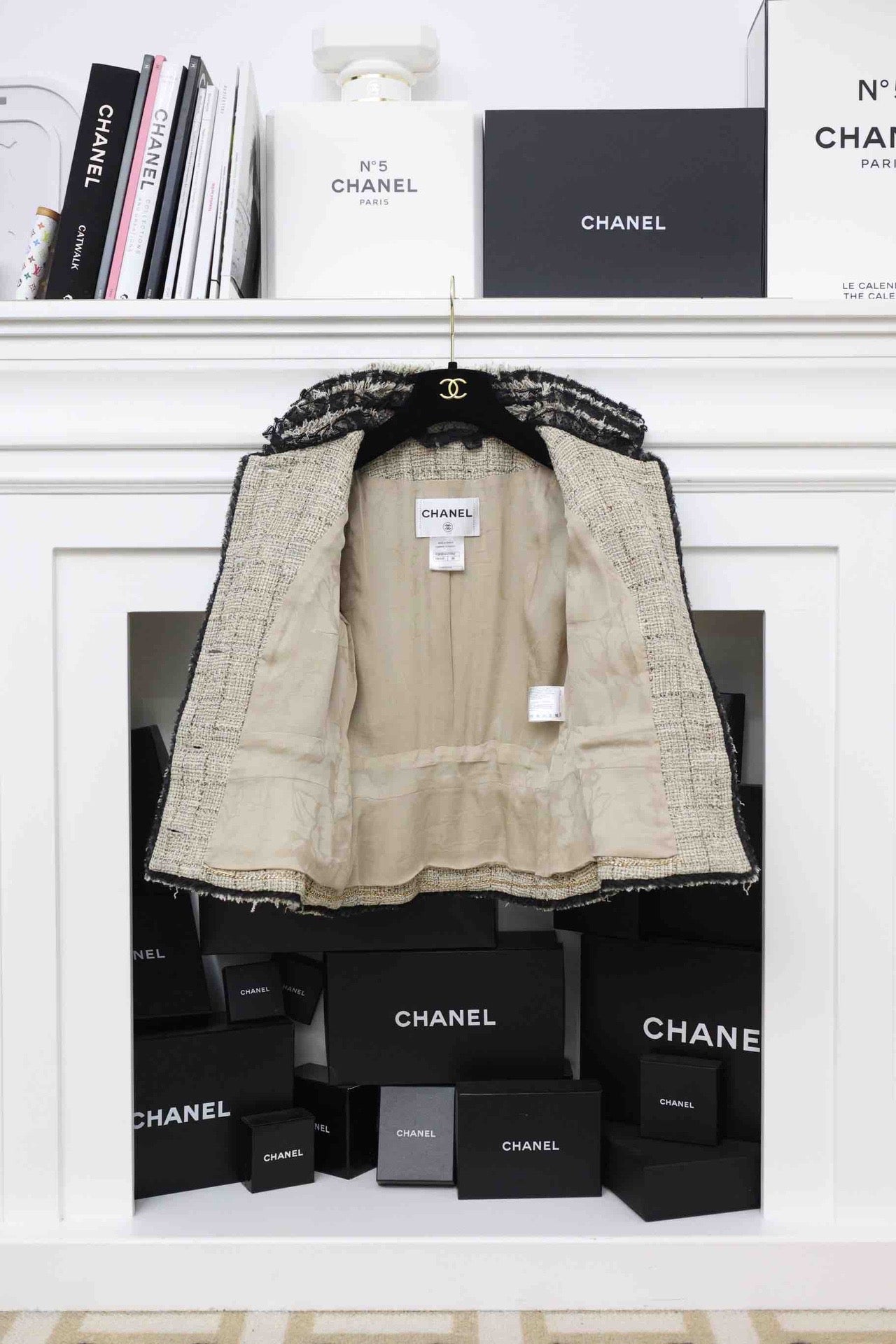 Chanel 10RTW Runway Ruffle Detailed Tweed Set