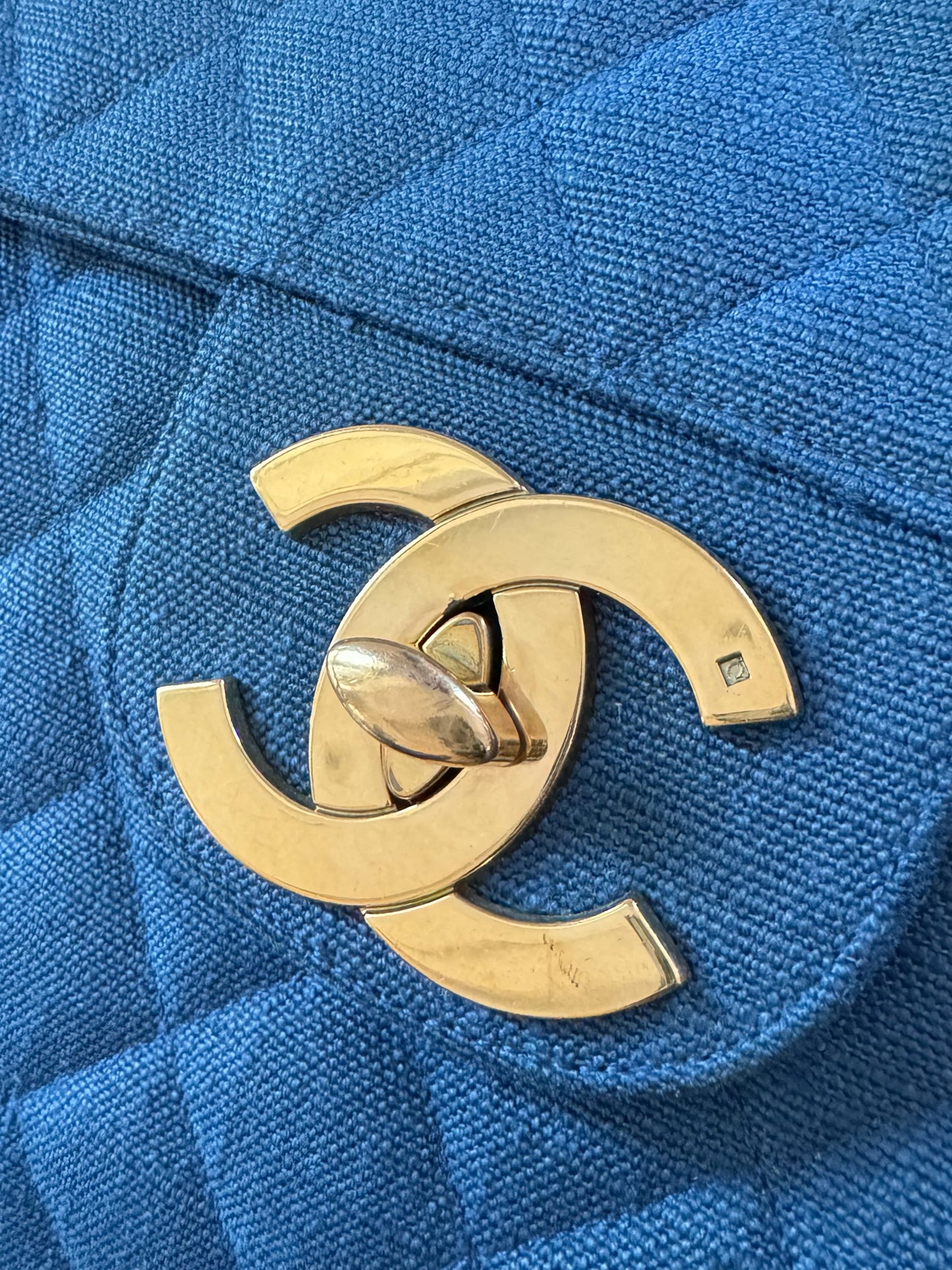 Vintage Chanel 1994 Blue Canvas Maxi