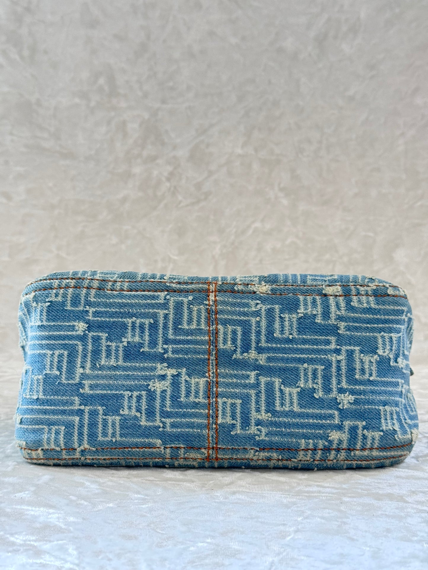 Fendi Denim Monogram Mini Mamma Baguette