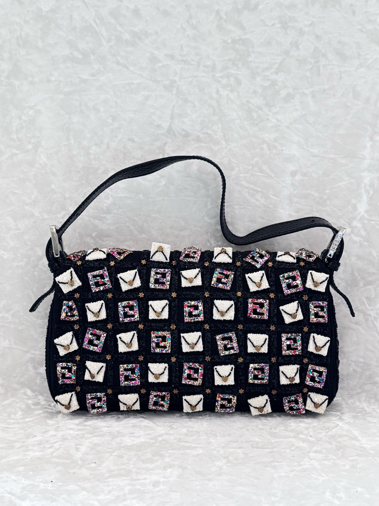 Fendi Love Notes Sequins Baguette