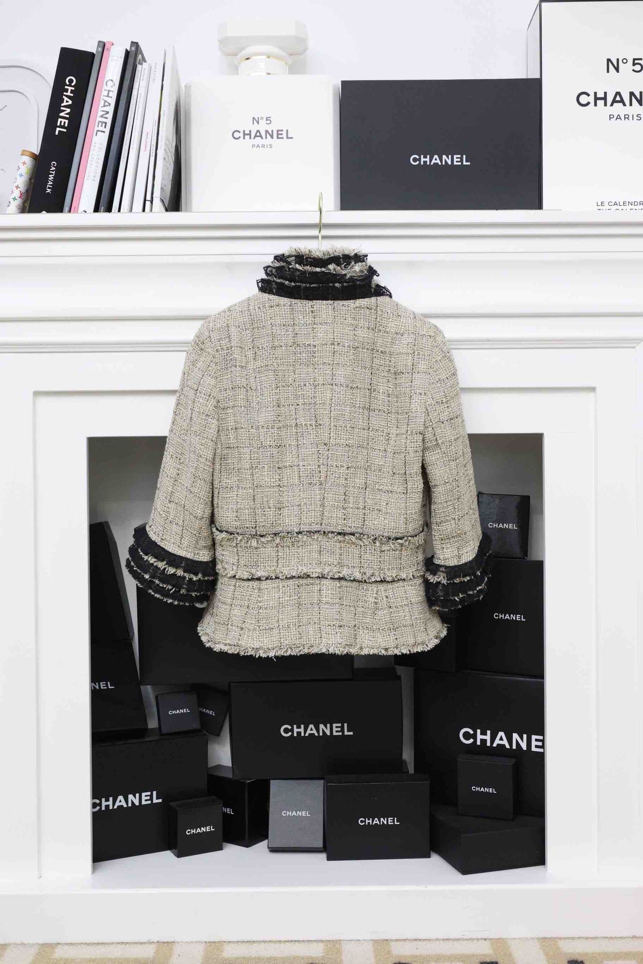 Chanel 10RTW Runway Ruffle Detailed Tweed Set