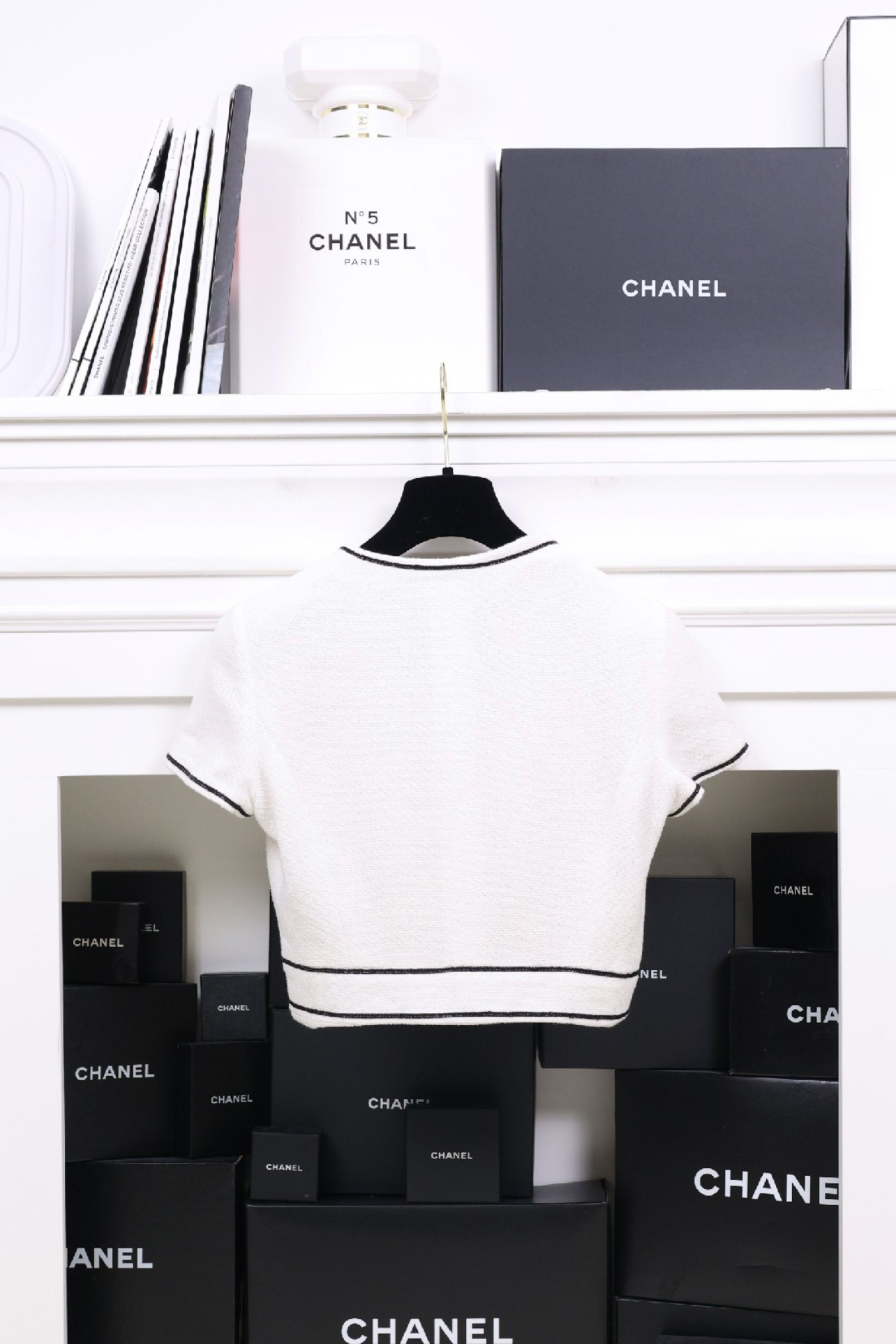 Vintage Chanel 95P Runway White Cropped Jacket