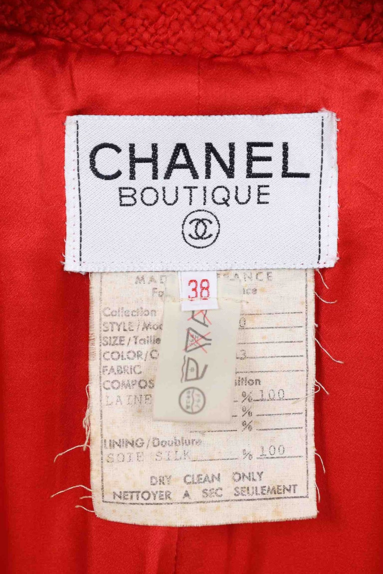 Vintage Chanel 90‘s Runway Red Coat