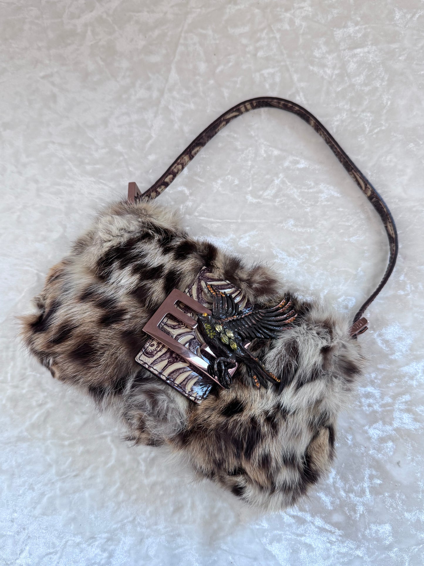 Fendi Lynx Fur Mini Baguette