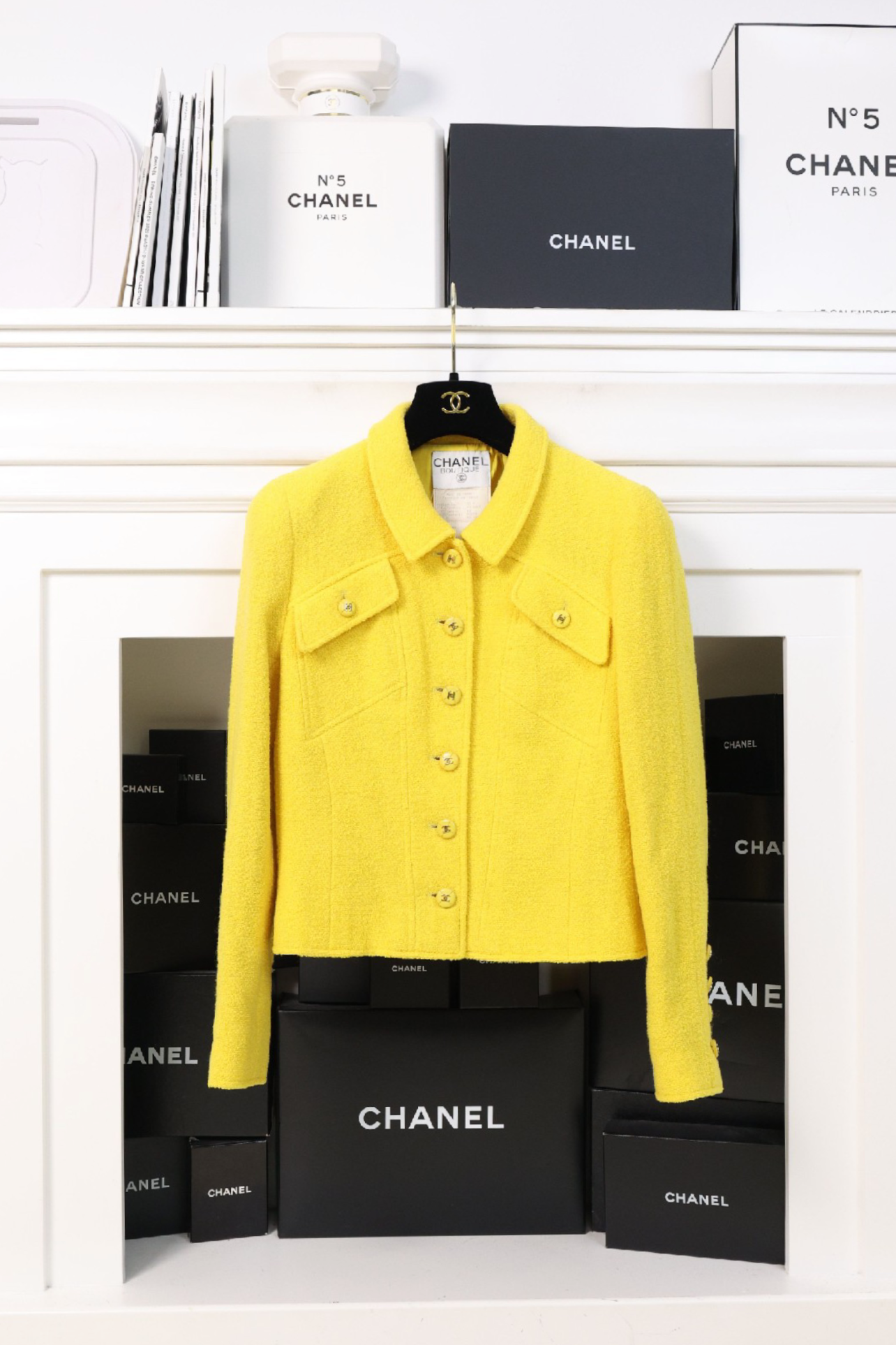 Vintage Chanel 95P Lemon Yellow Jacket