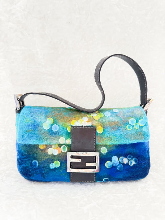 Fendi Wool Felt Crafted Baguette