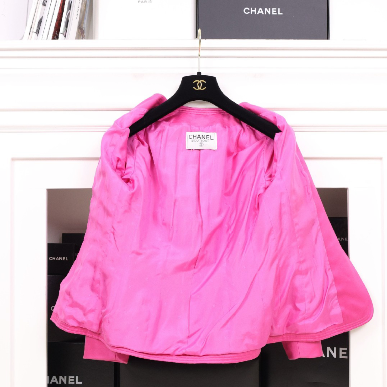 Vintage Chanel Hot Pink Silk Set