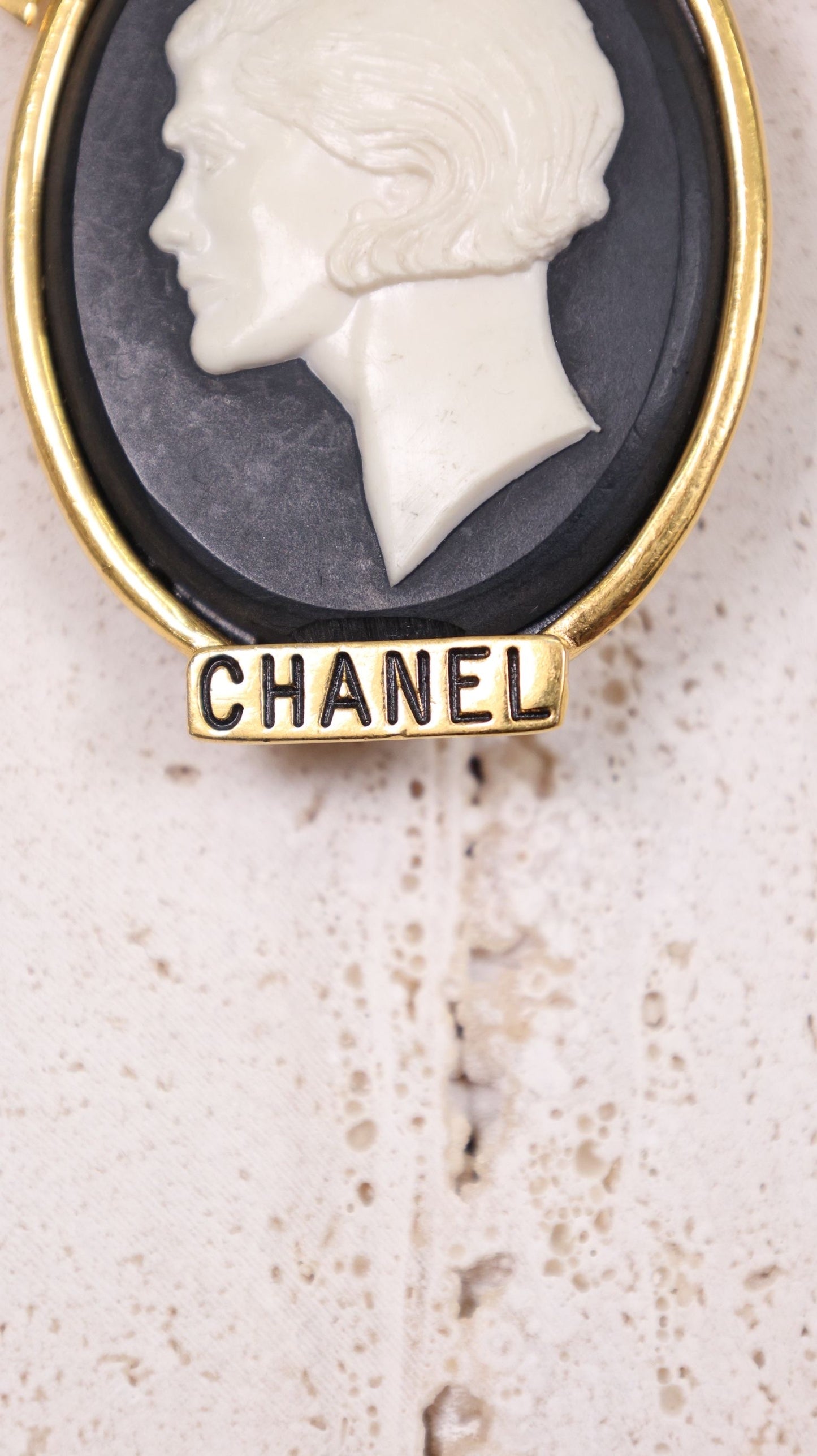 Vintage Chanel Cameo Brooch