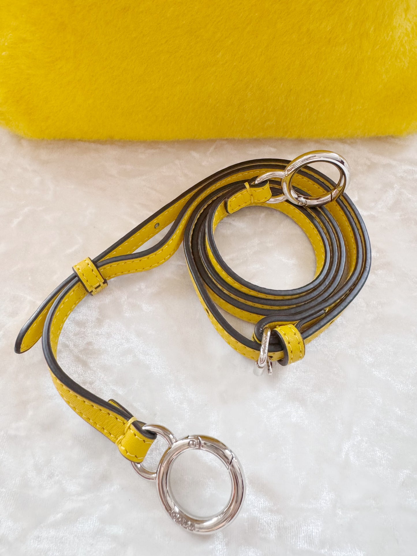 Fendi Yellow Wool Mini Peekaboo