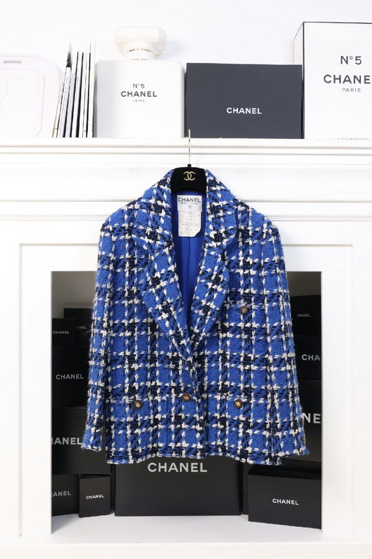 Vintage Chanel Grid Tweed Jacket