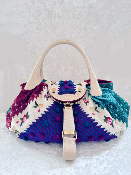 Fendi 2005 Limited Edition Embroidered Spy Bag
