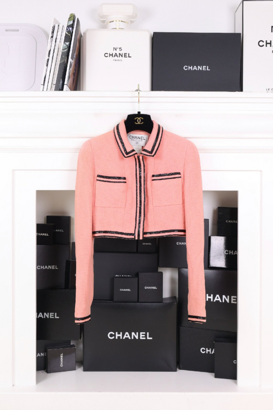 Vintage Chanel 95P Peach Cropped Jacket