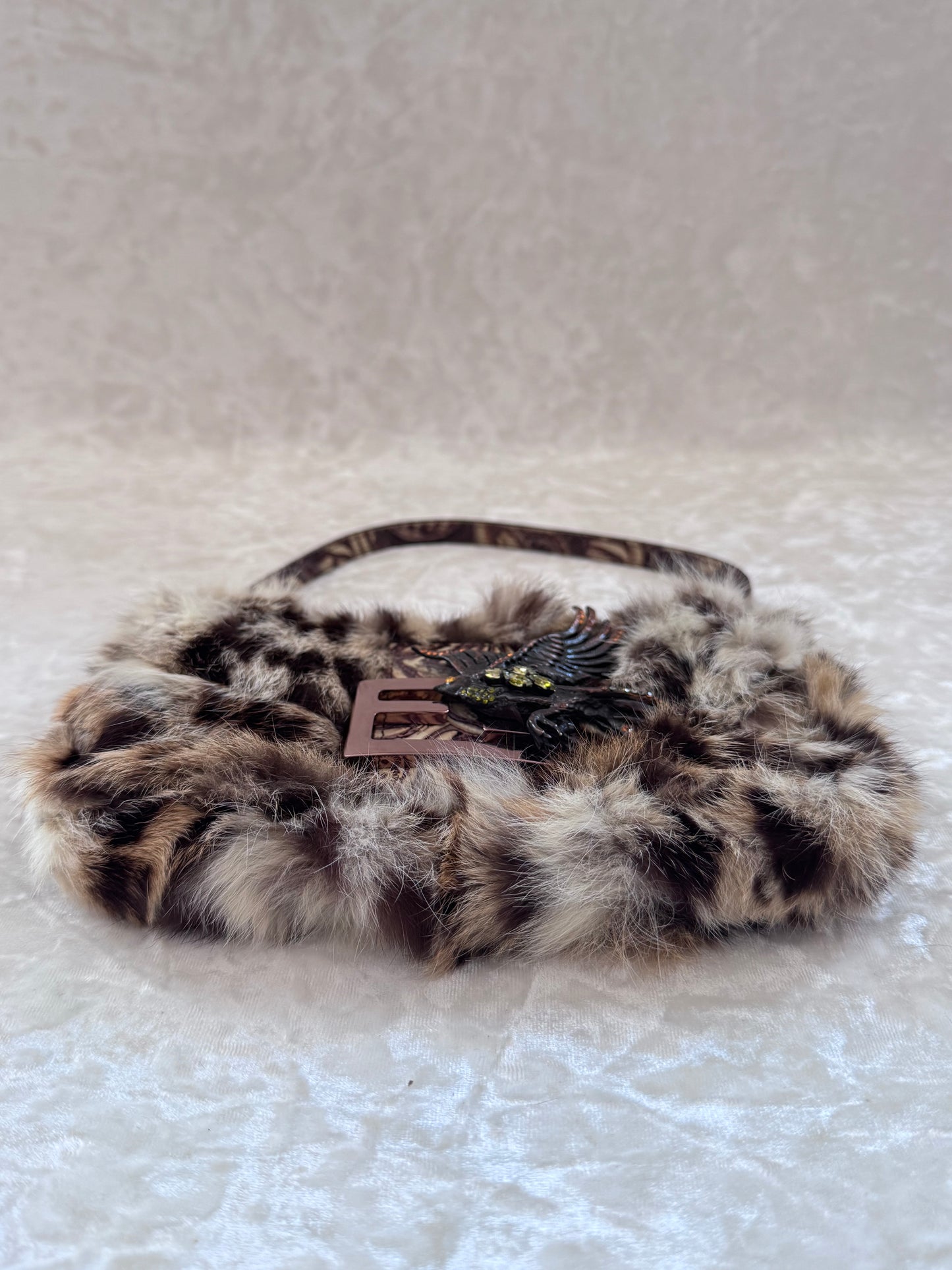 Fendi Lynx Fur Mini Baguette