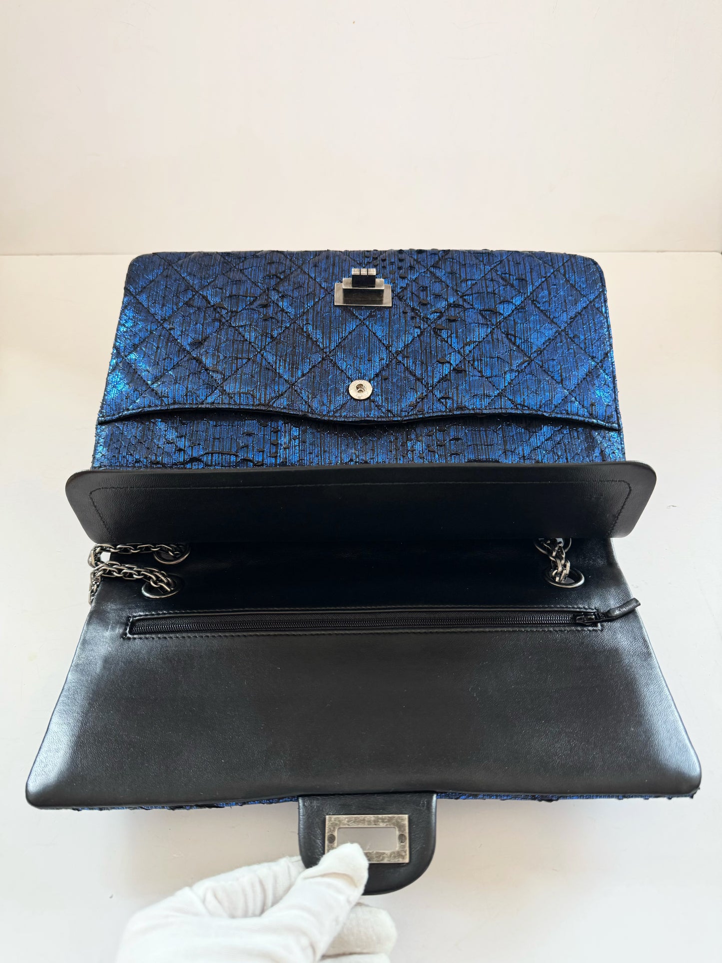 Chanel Electric Blue Python 2.55