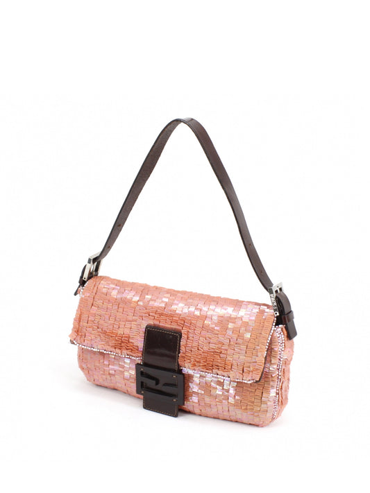 Fendi Pink Sequins Baguette