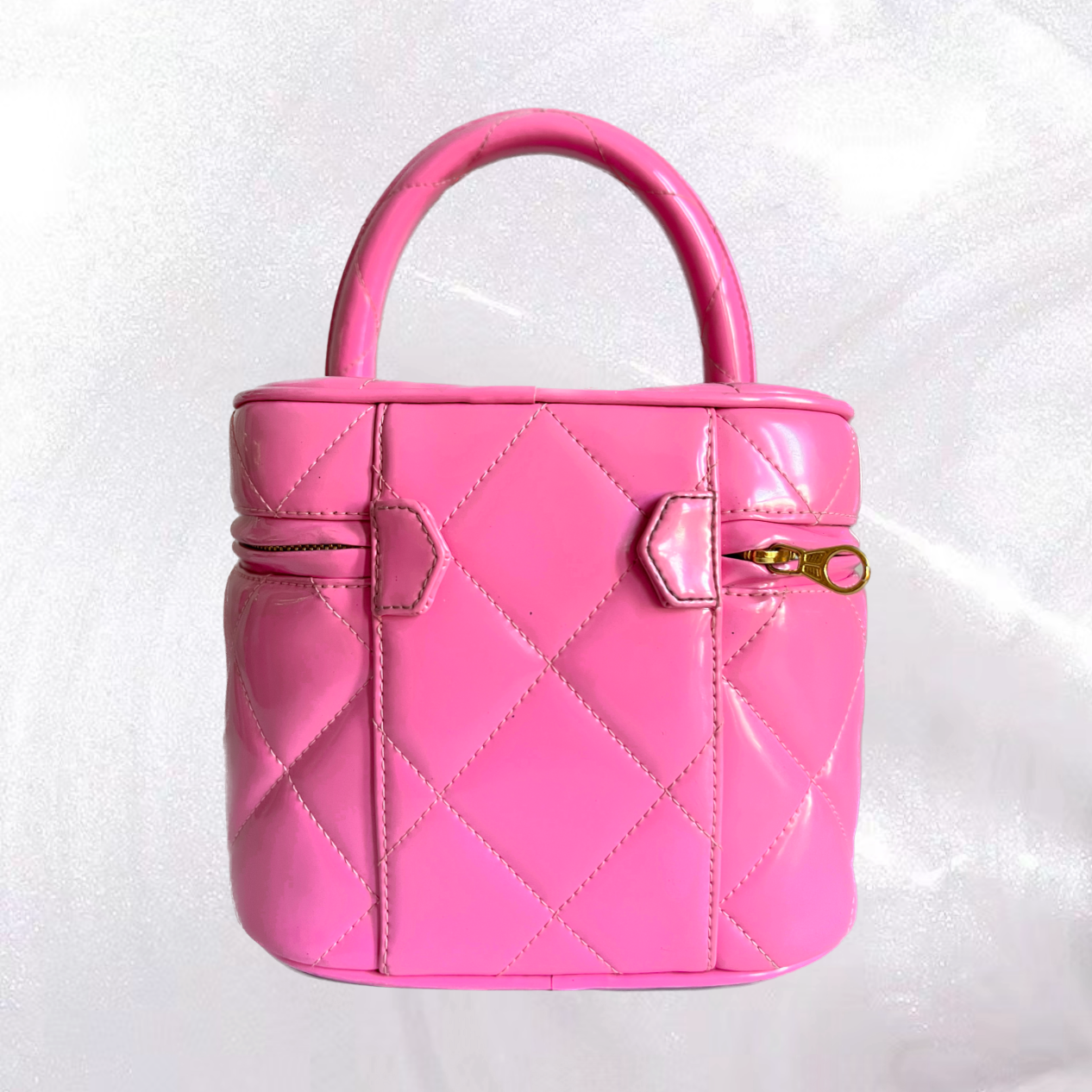 Vintage Chanel 1995P Barbie Pink Vanity Heart Mirror Bag