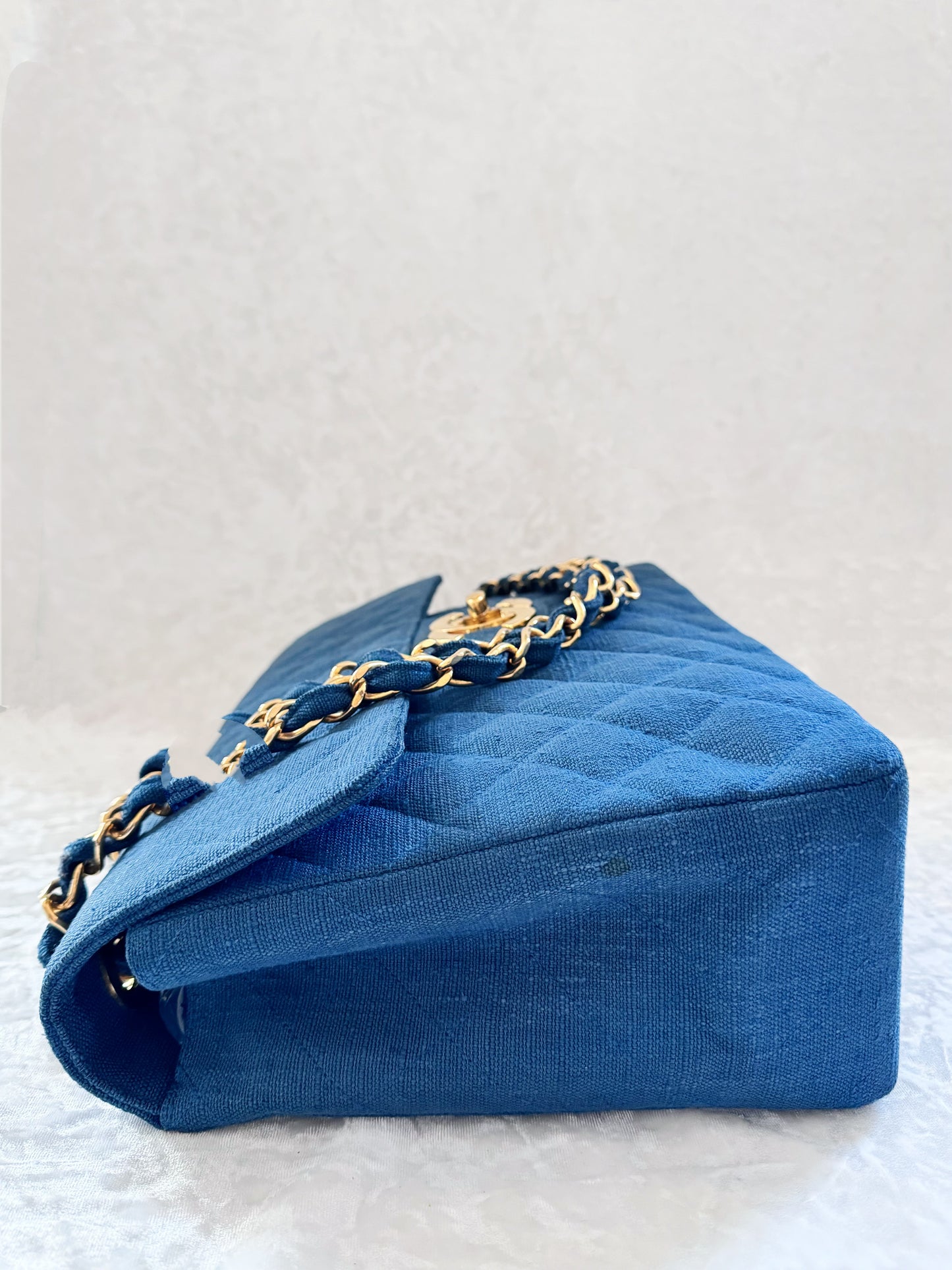 Vintage Chanel 1994 Blue Canvas Maxi