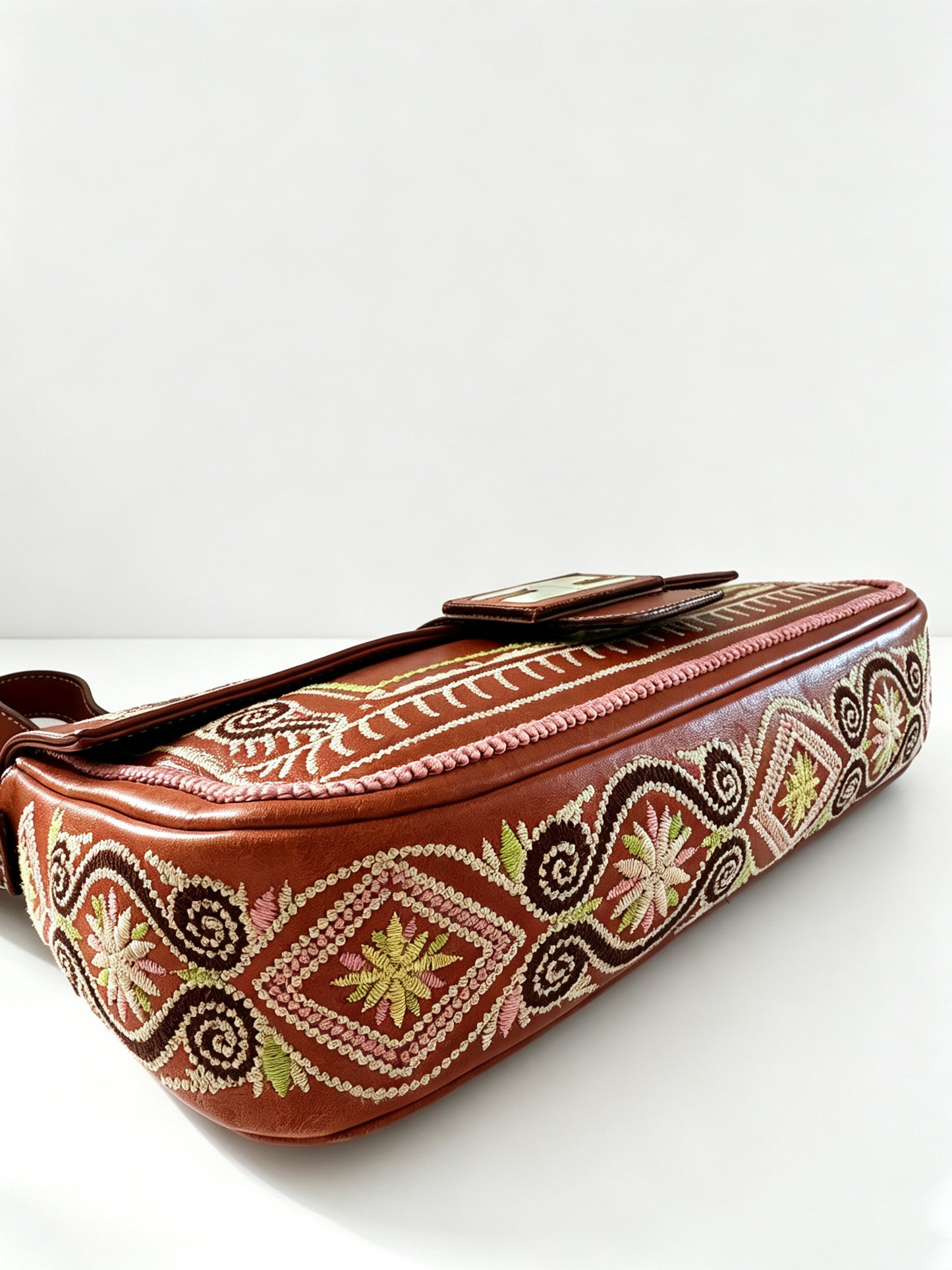FENDI EMBROIDERED AZTEC BAGUETTE