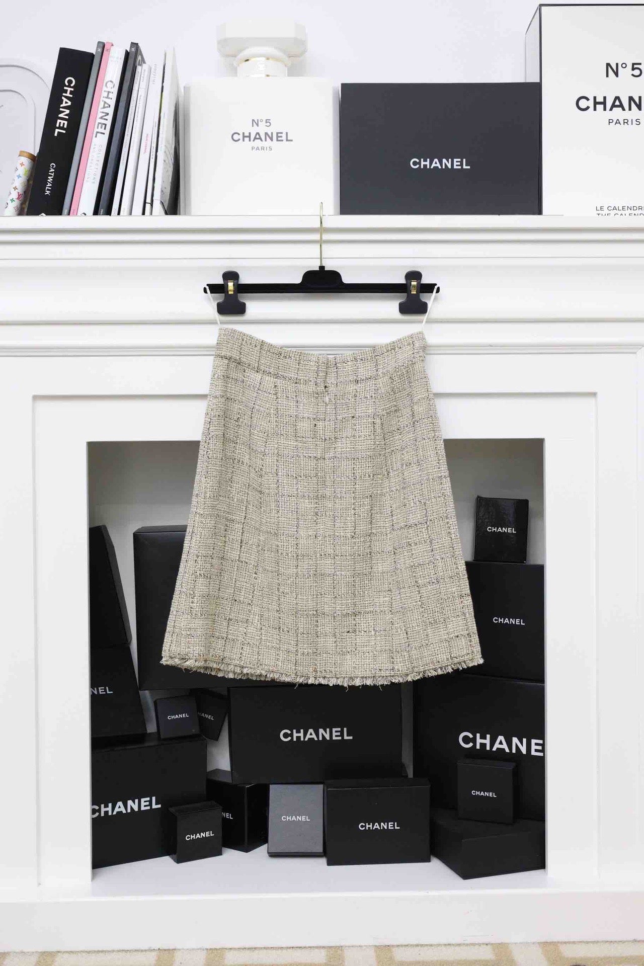 Chanel 10RTW Runway Ruffle Detailed Tweed Set