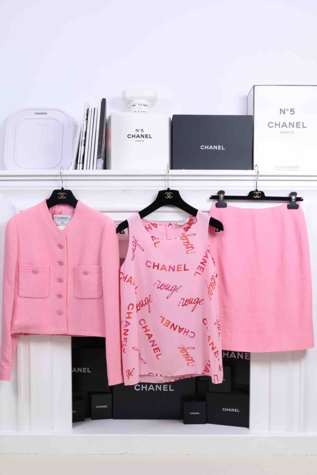 Vintage Chanel 96P Sakura Pink Three Piece Set