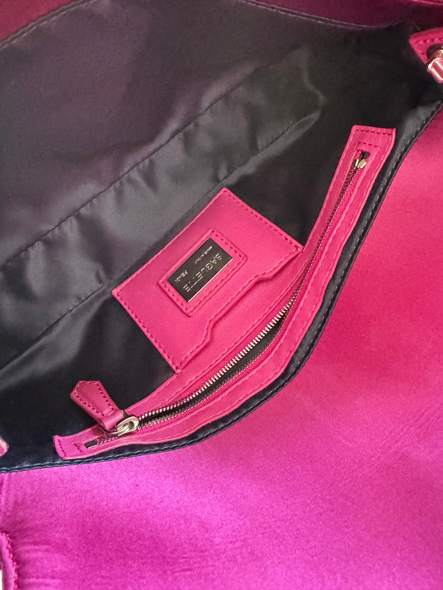 Fendi Fuchsia Rhinestone Baguette