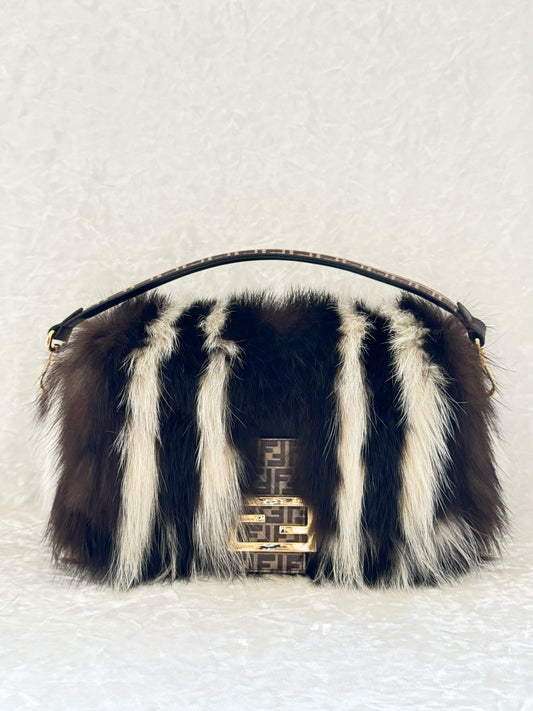 Fendi Re-edition Skunk Fur Baguette