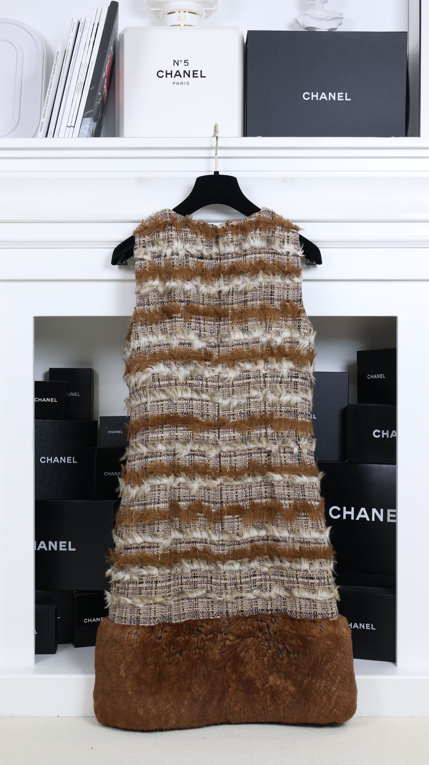 Chanel 10AW Runway Faux Fur Dress