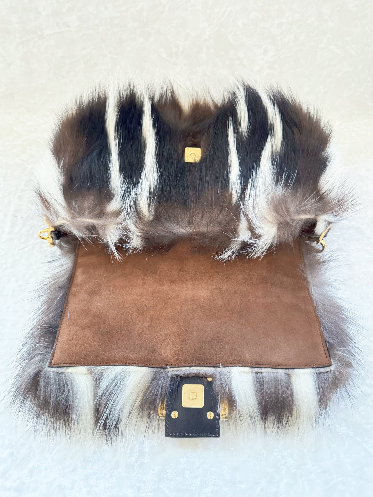 Fendi Re-edition Skunk Fur Baguette