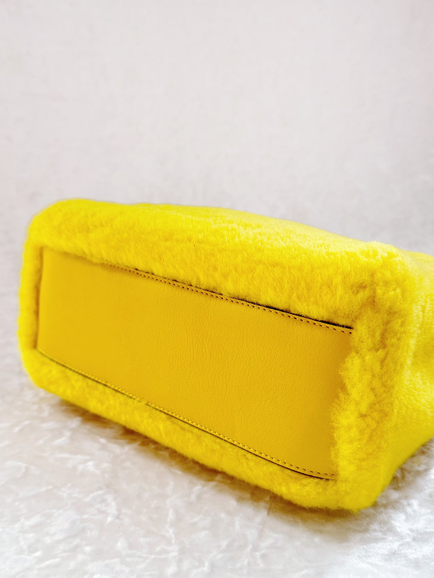 Fendi Yellow Wool Mini Peekaboo