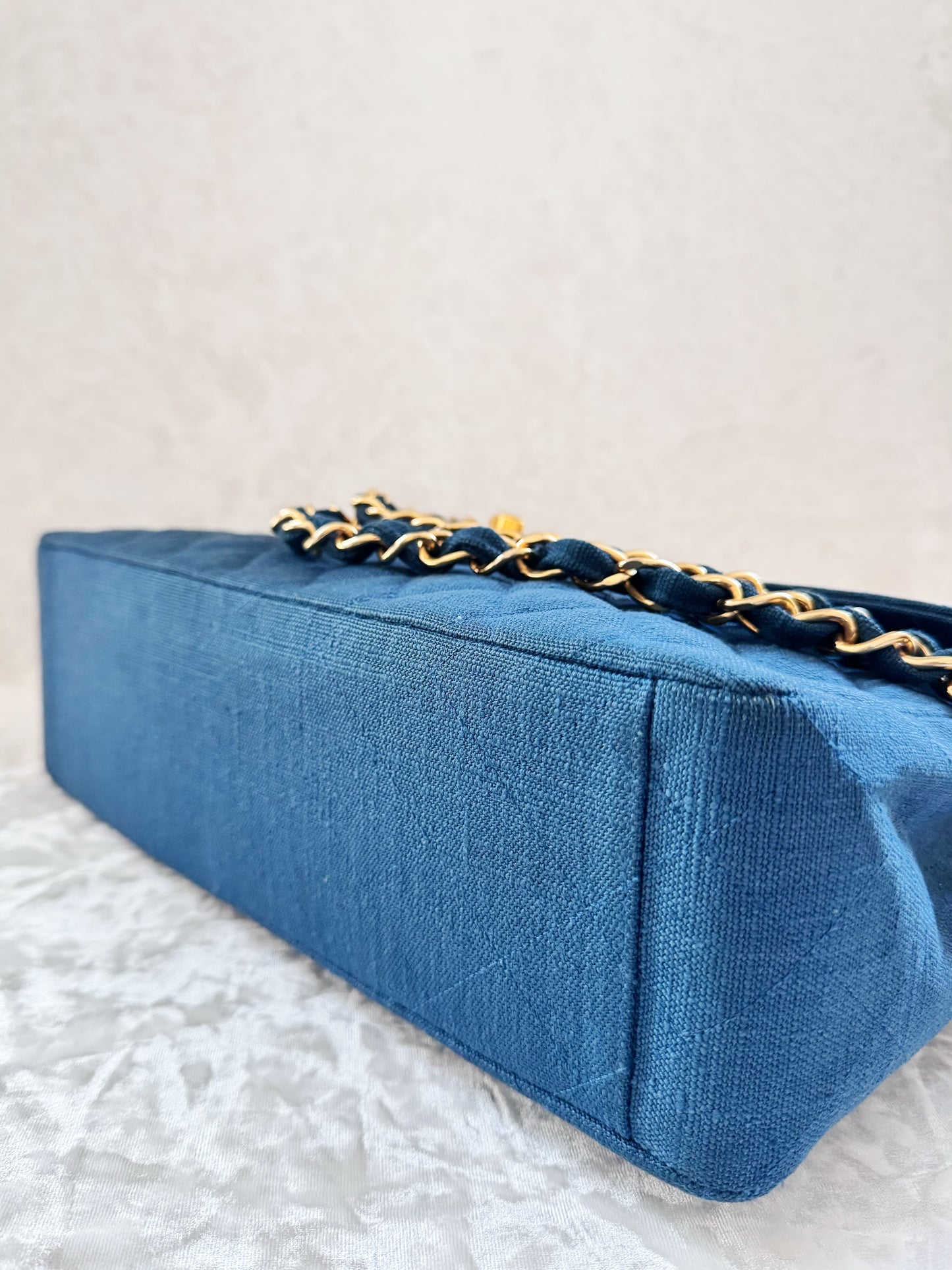 Vintage Chanel 1994 Blue Canvas Maxi