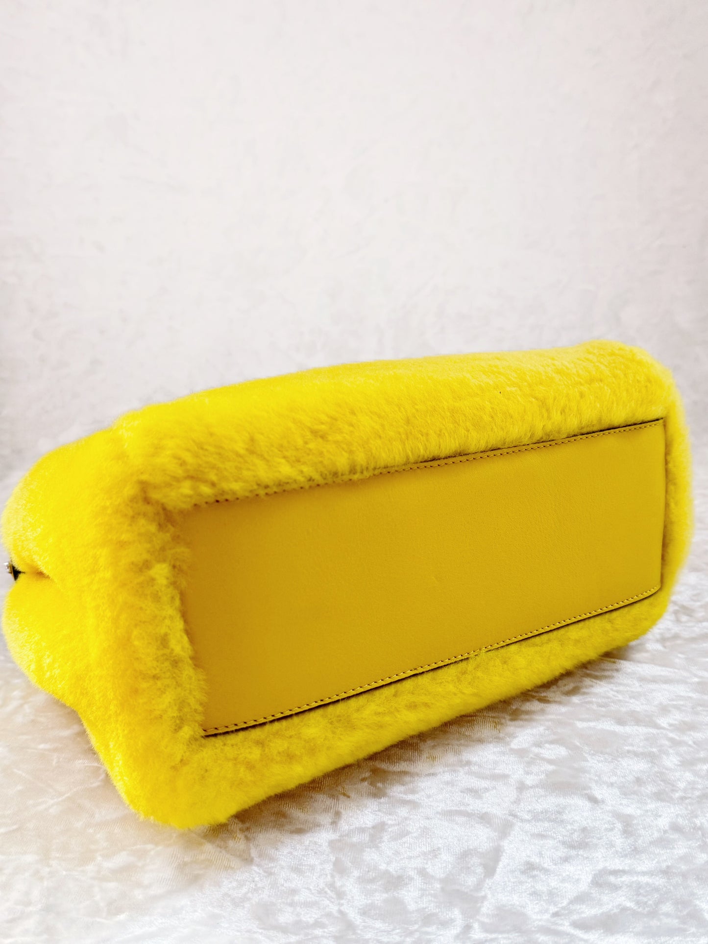 Fendi Yellow Wool Mini Peekaboo