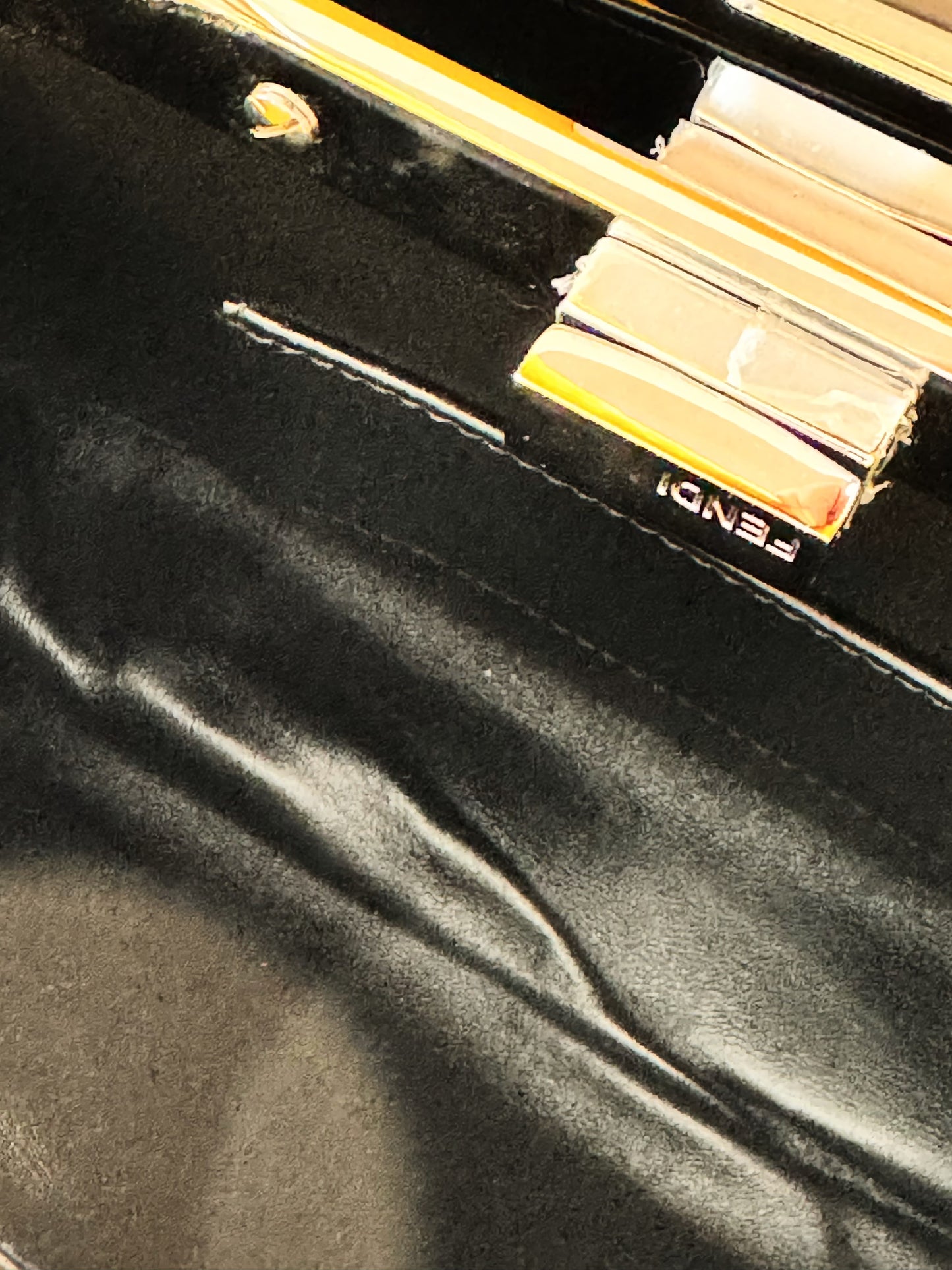 Fendi Yellow Wool Mini Peekaboo