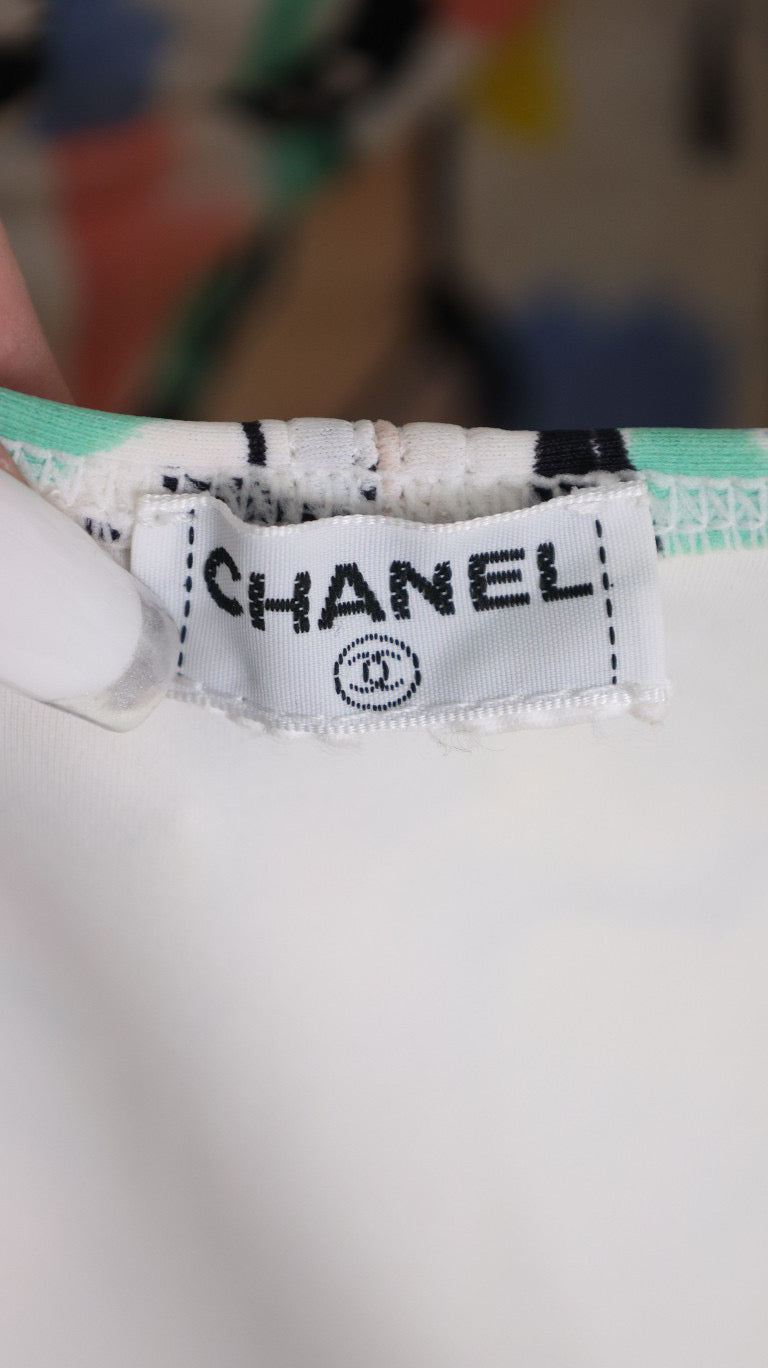 Vintage Chanel 95P Shoe Print Swimsuit